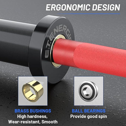 4FT Chrome Steel Olympic Barbell, 500LB | 20LB compact bar with 28mm knurled grip, bearing sleeves, 7.6-inch loadable length, and 2-inch plate fit