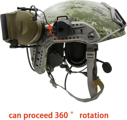 COMTA 2 Helmet-Type Tactical Headset with U94 PTT 2pin，Noise Canceling Headphones，for Airsoft Hunting Shooting