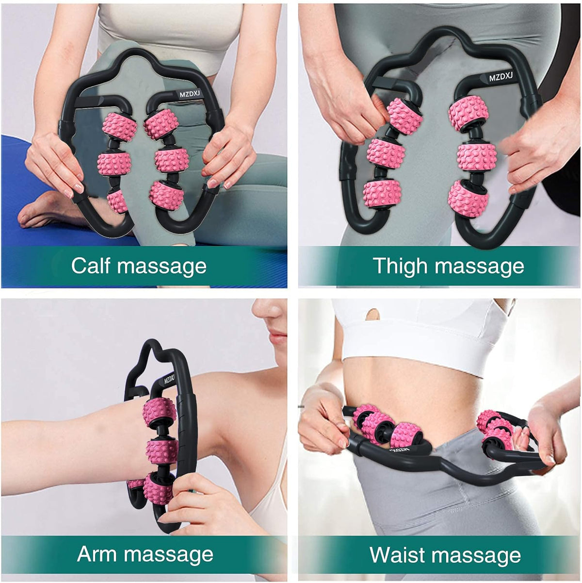 Cellulite Massage Tool Deep Fascia Massager & Dimpled Skin Remover for Legs - Anti-Cellulite Roller Tech with Lymphatic Drainage, Smooth Skin & Pain Relief for Thighs & Buttocks Sculpting