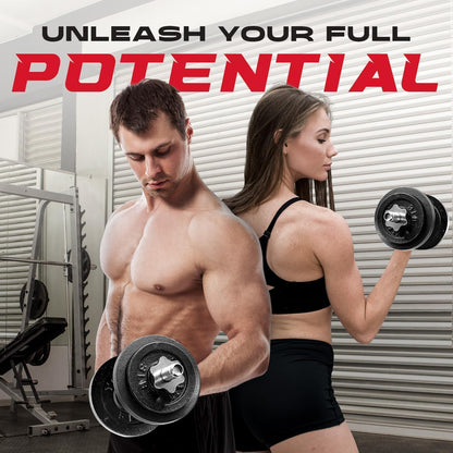 Yes4All Old School Adjustable Dumbbell Set with Weight Plates, Star Lock Collars/Connector, 40lbs to 200lbs Adjustable Weight Plates Set