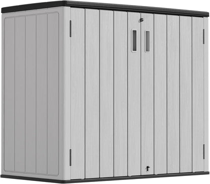 Outdoor Storage Cabinet for Patio & Garden Shed, 37Cu.ft Outdoor Storage Shed Waterproof,Horizontal Outdoor Cabinet for Garage, Pool Storage.