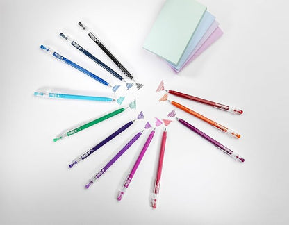 PILOT FriXion Ball Stick 07-0.7mm Nib Tip - Erasable Gel Ink Pens - In Wallet Packaging (Essential Wallet of 8)