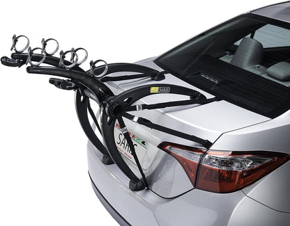 Saris Bones 3-Bike Trunk Rack Bicycle Carrier, Durable, Rust-Free, Anti-Sway Straps, Fits Most Vehicles, Made in USA, Arc-Based Design, 100% Recyclable Materials