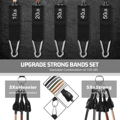 VEICK Resistance Bands, Exercise Bands, Workout Bands, Resistance Bands for Working Out with Handles for Men and Women, Exercising Bands for Fitness Weights Work Out at Home
