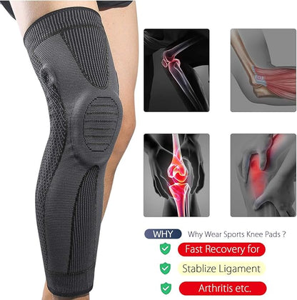 SKDK Full Leg Sleeves Long Compression Leg Sleeve Knee Sleeves Protect Leg, for Man Women Basketball, Arthritis Cycling Sport