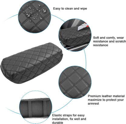 SXCY for 2025 Kia K5 Armrest Cover for Kia K5 2021-2025 Accessories 2021-2025 K5 Center Console Cover Pad 2024 2025 K5 Middle Console Cover Pad(Black Plaid Pattern)