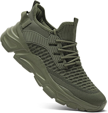 Men's Slip on Walking Shoes Tennis Running Sneakers Lightweight Breathable Casual Soft Sole Comfort Work Gym Trainers