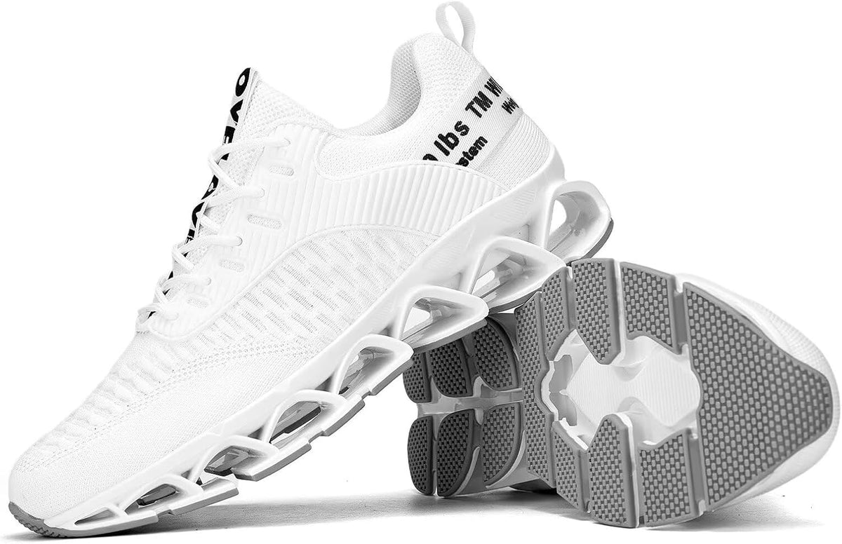 Vooncosir Men's Fashion Sneakers Breathable Mesh Running Shoes Blade Non Slip Soft Sole Casual Athletic Walking Shoes