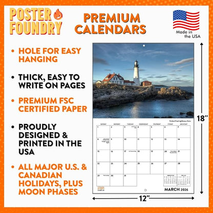 Boston Calendar 2027 Monthly Wall Calender 12 Month
