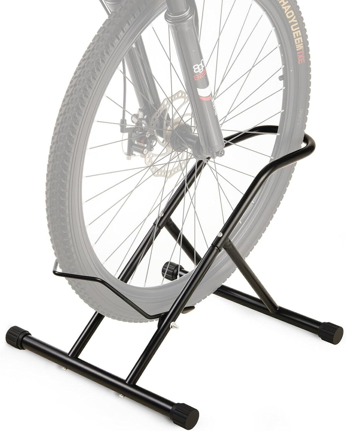 Upgraded 4" Wide Tire Floor Bike Stand Rack, Heavy Duty Garage Indoor Bike Storage, Fits 20"-27" Wheels, Kids Road Mountain Bikes, 66lbs Max Load, Anti-Slip Rubber Base