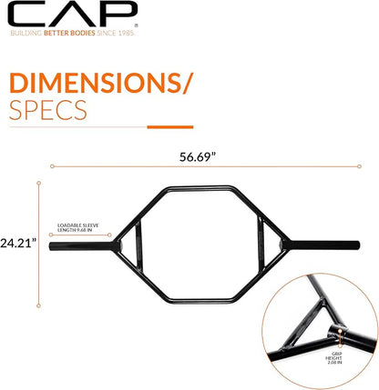 CAP Olympic Trap Bar | Heavy-Duty Hex Shrug & Deadlift Weight Bar