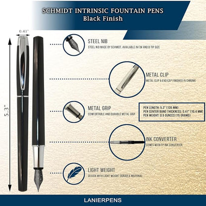 Lanier Pens Schmidt Intrinsic Fountain Pen - Black