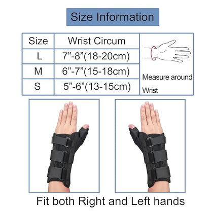 Wrist Brace & Thumb Spica Splint, for De Quervain's Tenosynovitis, Tendonitis, Carpal Tunnel & Arthritis Wrist Support Thumb Splint (Right Hand - Small)