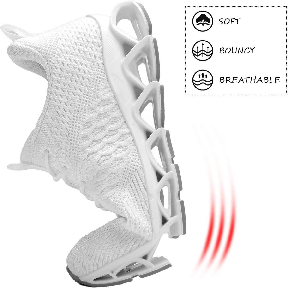 Men's Slip on Walking Running Shoes Blade Tennis Casual Fashion Sneakers Comfort Non Slip Work Sport Athletic Trainer