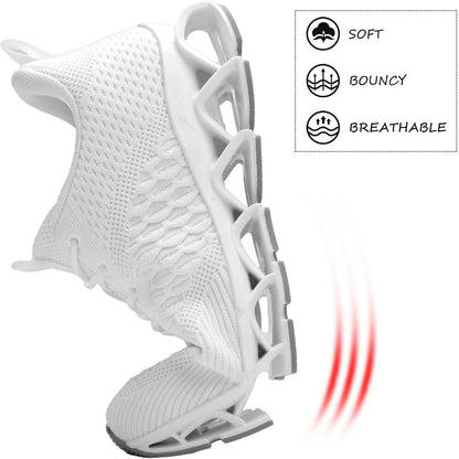 Men's Slip on Walking Running Shoes Blade Tennis Casual Fashion Sneakers Comfort Non Slip Work Sport Athletic Trainer