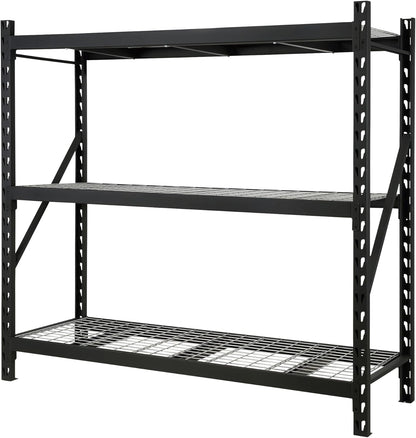 Ironton Industrial Shelving Rack, 3 Storage Shelves Steel Construction 3-Tier Rack with 2000-Lb Load Capacity Per Shelf, Garage Storage Rack
