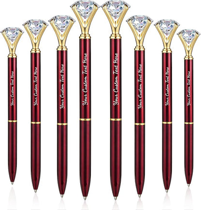 HISHER 20 Pack Custom Crystal Ballpoint Pens Smooth ABS Plastic Twist Pen