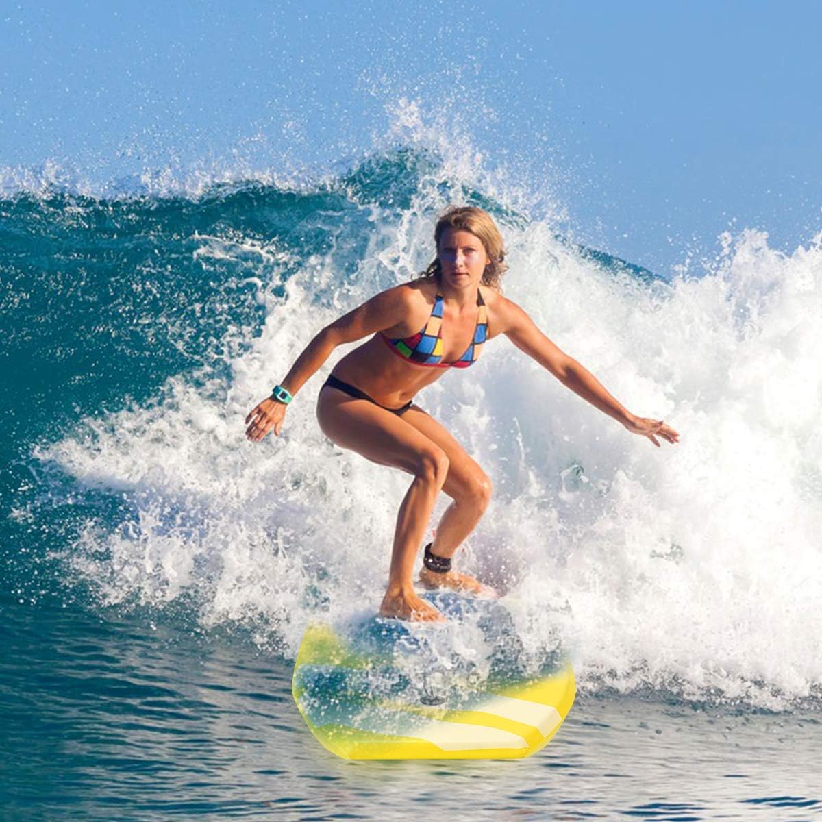 Goplus 41''/37''/33'' Lightweight Body Board for Beach, Surf Board with EPS Core, XPE Deck, HDPE Slick Bottom, Wrist Leash, Bodyboard for Kids Adults Surfing