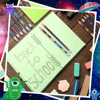Geyee 144 Pcs Space Pencils Hawaiian Shark Themed Party Favors, Star