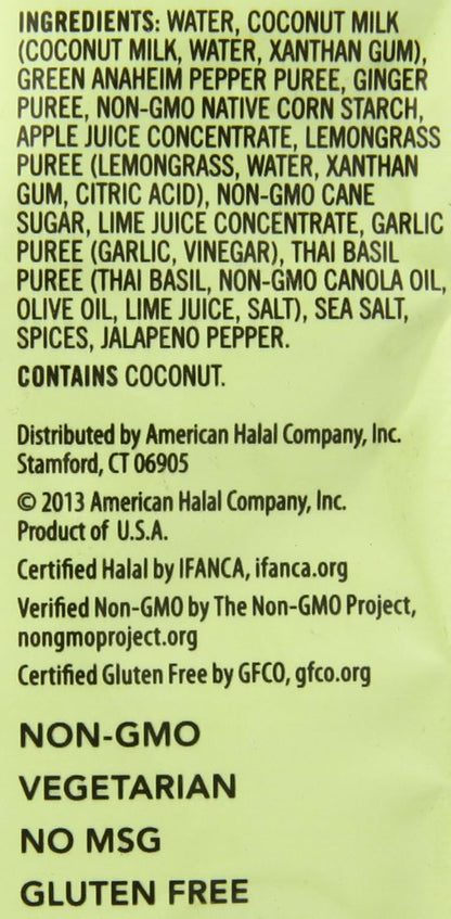 Saffron Road Lemongrass Basil Simmer Sauce | Globally Inspired Simmer Sauce | Gluten-free, Vegan, Non-GMO, and Certified Halal and Kosher | 7.0oz Pouch | Pack of 8
