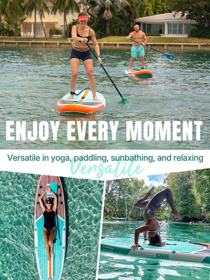 Niphean Inflatable Stand Up Paddle Board with SUP Accessories, Anti-Slip EVA Deck, 10’6’’ Inflatable Paddle Boards for Adults & Youth of All Skill Levels