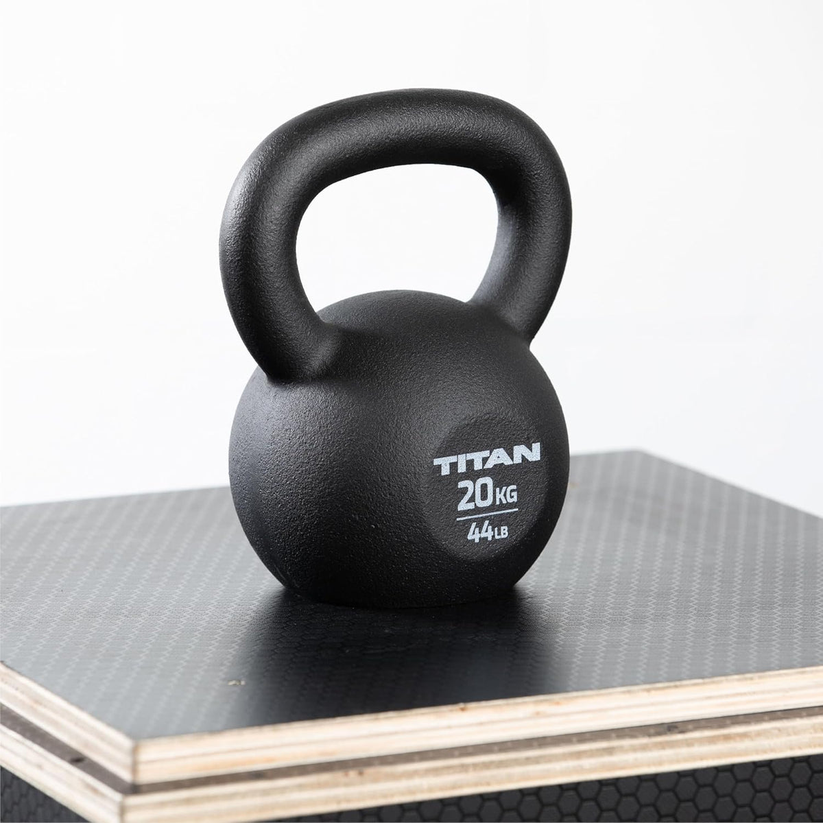 Titan Fitness Cast Iron Kettlebell, Single Piece Casting, KG and LB Markings, Full Body Workout