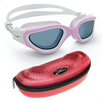 AqtivAqua Swimming Goggles, DX Wide View Swim Goggles for Adult Men Women, Anti Fog No Leaking