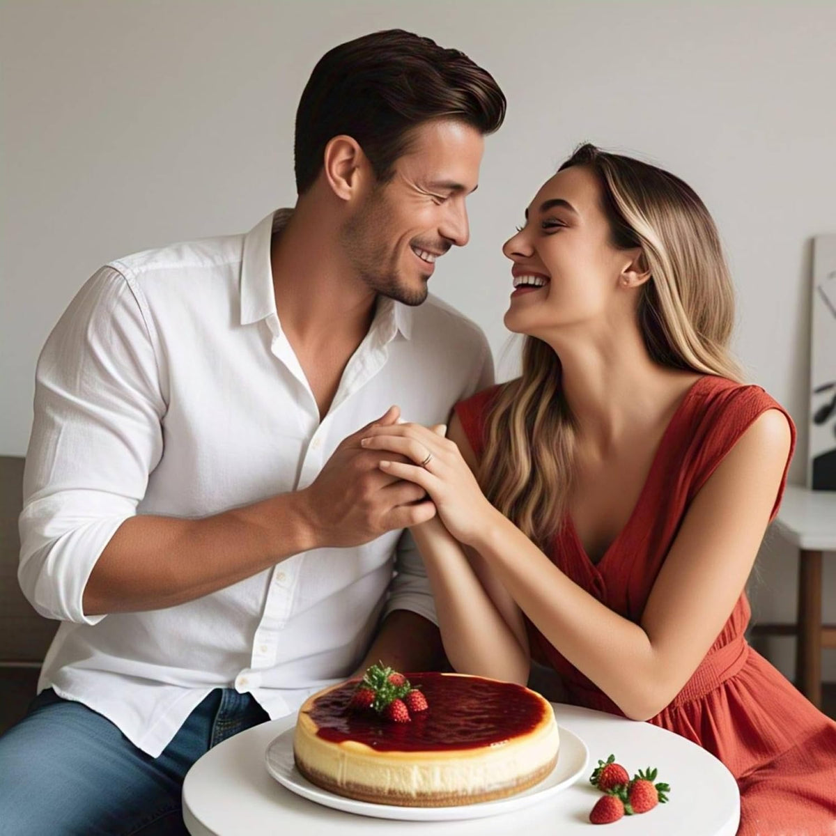 Andy Anand Sugar-Free Strawberry Cake 2 lbs - Gourmet, Freshly Made, All-Natural Ingredients, No Preservatives, Diabetic-Friendly Gift Boxed Dessert