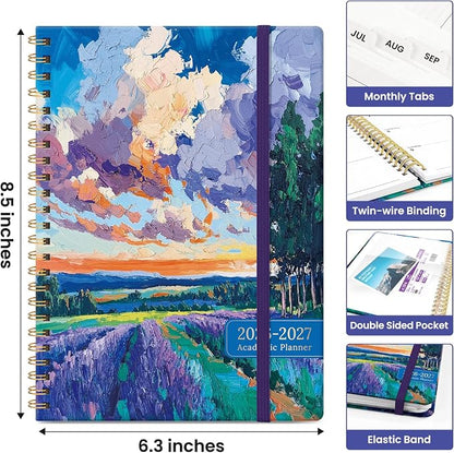 Academic Planner 2026-2027, Jul 2026-Jun 2027 Monthly & Weekly Planner