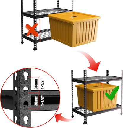 WORKPRO 5-Tier Metal Garage Shelving Unit, 36”W x 18”D x 72”H Storage Shelves, Adjustable Storage Rack Heavy Duty Shelf, 4000 lbs Load Capacity (Total), for Garage, Kitchen, Bathroom, Warehouse