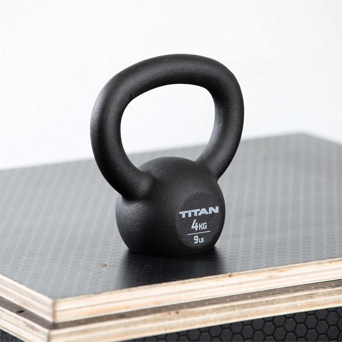 Titan Fitness Cast Iron Kettlebell, Single Piece Casting, KG and LB Markings, Full Body Workout