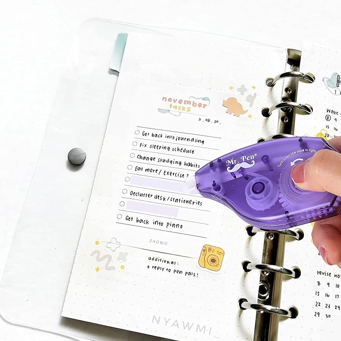 Mr. Pen- Correction Tapes, 7 Pack, 0.2" x 393", White Correction Tape Set