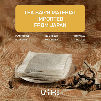 VIXI Green Tea Bags, 150 Counts, Vietnam's Mountain Tea, Caffeinated, Tagless, Balanced Taste, 100% Natural from Ancient Tea Tree, Perfect for Hot and Cold Brew