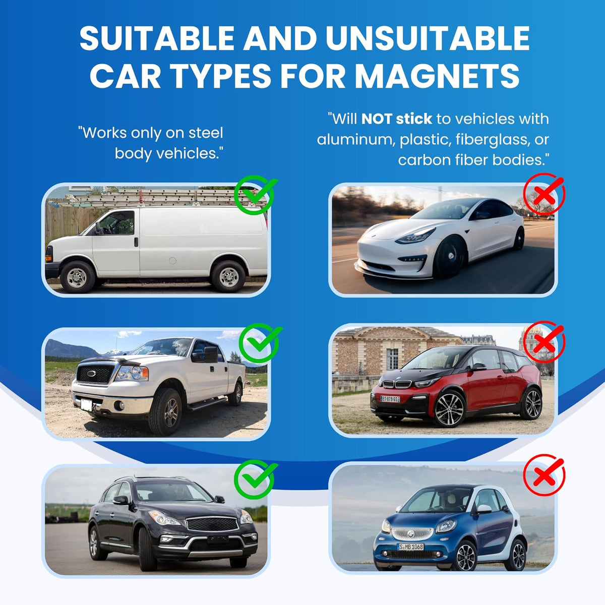 2 Pack (22in x 36in) Large Custom Car Magnets for Businesses – Big Size Magnetic Signs for Vans, Trucks, and Dumpsters. Personalized Business Magnets for Vehicles and Outdoor Advertising.