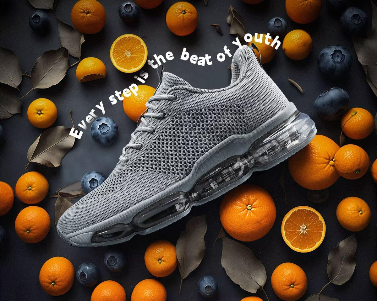 Men's Air Cushion Running Shoes Breathable Tennis Fashion Sneakers Non Slip Workout Casual Sport Shoes Gym Training Comfortable Walking Shoes