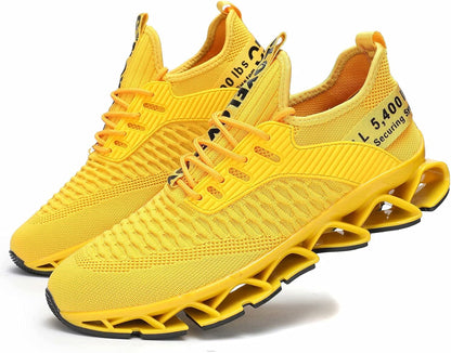 Vooncosir Men's Fashion Sneakers Breathable Mesh Running Shoes Blade Non Slip Soft Sole Casual Athletic Walking Shoes