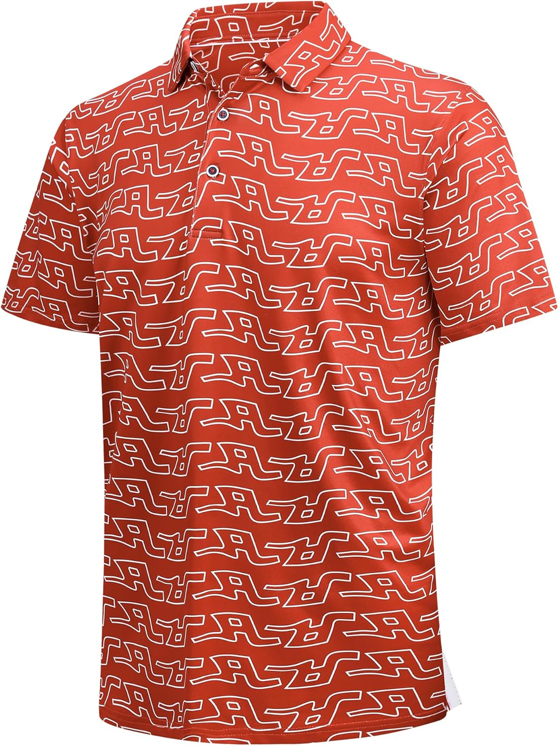 SAMERM Golf Shirts for Men Super Stretch Jacquard Dry Fit Golf Polo Moisture Wicking Short Sleeve Polo Shirts for Men