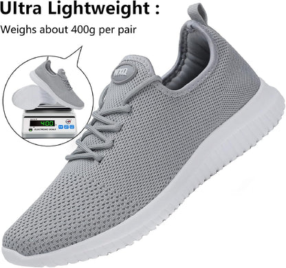 WXQ Men's Running Shoes Comfortable Lightweight Breathable Walking Shoes Mesh Workout Casual Sports Shoes