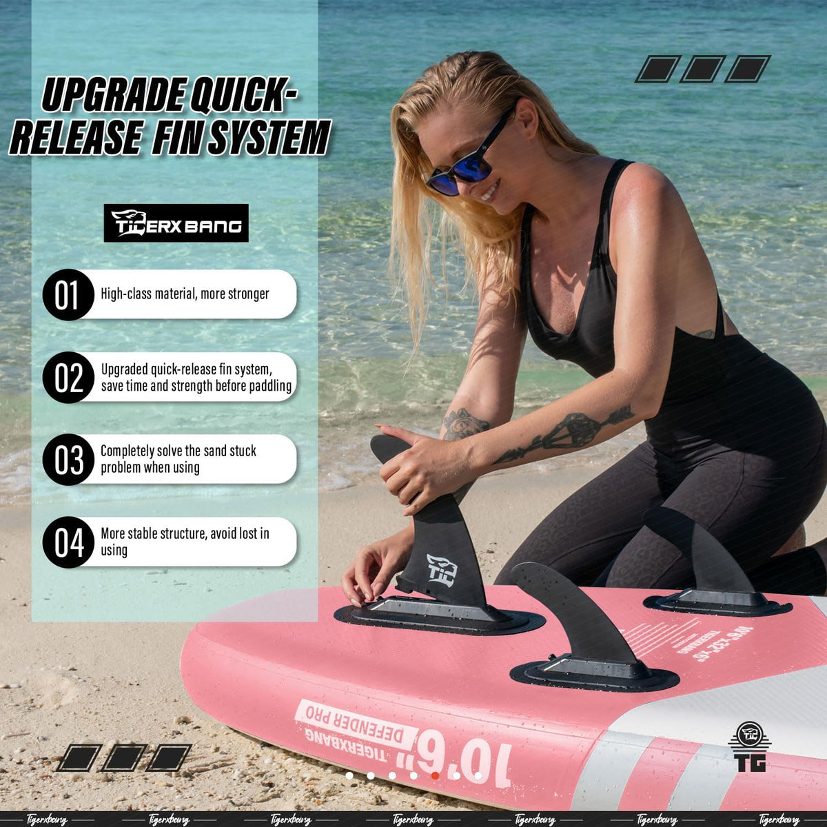Inflatable Paddle Board with Premium SUP Board Accessories, Allround Paddle Boards for Adults/Kids,Stand Up Paddle Board Defender Collection