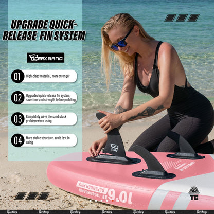 Inflatable Paddle Board with Premium SUP Board Accessories, Allround Paddle Boards for Adults/Kids,Stand Up Paddle Board Defender Collection