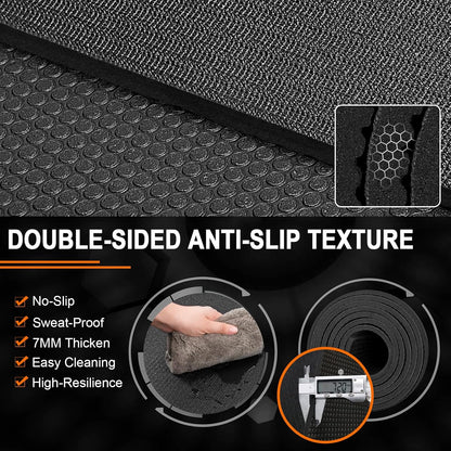 Large Exercise Mat 8'x5'|12'x6' Workout Mat for Home Gym Mats Exercise Heavy Duty Gym Flooring Fitness Mat Large Yoga Mat Cardio Mat for Weightlifting, Jump Rope, MMA, Shoe-Friendly