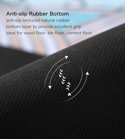 Knsbk Large Round Yoga Mat 4.6'X3.5mm for Exercise Premium Extra Thick, Ultra Comfortable, Non Slip, Meditation Mat