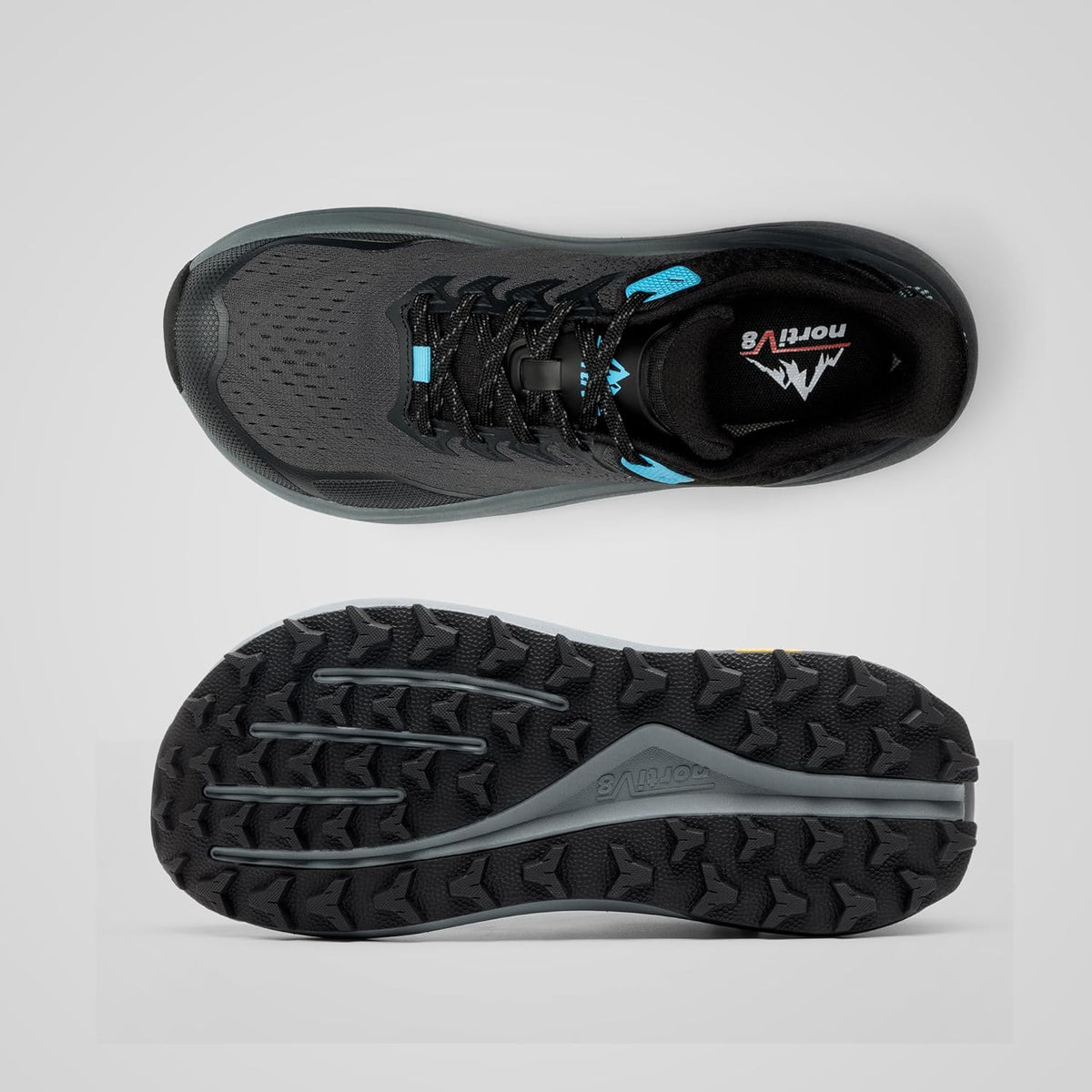NORTIV 8 Men's Wide Toe Box Trail Running Shoes Cushion Walking Barefoot Tennis Workout Gym Cross Training Shoe Fashion Sneakers for Plantar Fasciitis Bunion