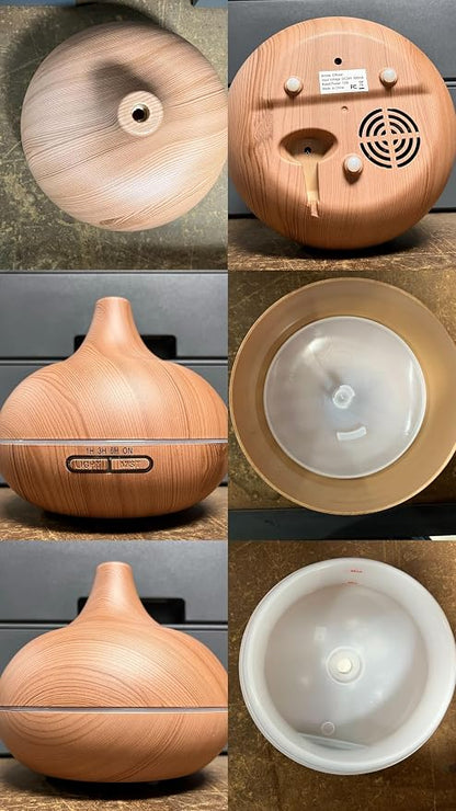 Ultimate Aromatherapy Diffuser & Essential Oil Set - Ultrasonic Top 10 Oils Modern with 4 Timer 7 Ambient Light Settings Therapeutic Grade Lavender