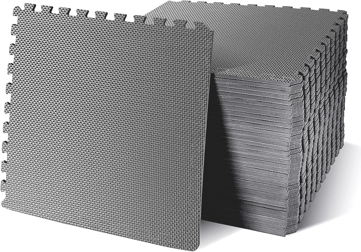 Hulkfit Puzzle Exercise Mat with EVA Foam Mat Interlocking Floor Tiles for Home Gym Mats Flooring for Garage Floor Padding for Kids Exercise Equipment Mats