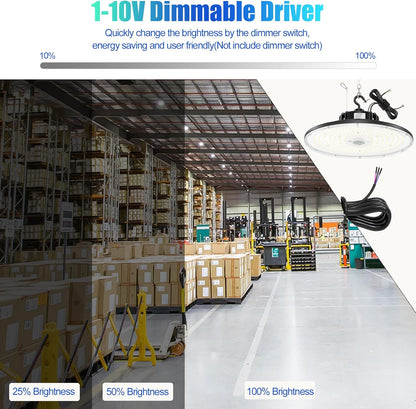 BBESTLED 9Pack UFO LED Low Bay Light 4000K 80W 100W 150W 21,000Lumen 3000K Highbay UFO Lights for Workshop Garage Office LED Industrial High Bay Light 5000K