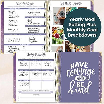 bloom daily planners 2026-2027 Hardcover Academic Year Goal & Vision Planner (July 2026 - July 2027) - 13 Months Weekly & Monthly Agenda Organizer - 7.5" x 9" - Good Things Are Coming