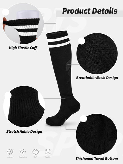 Kids Soccer Shin Guards and Socks Toddler Soccer Shin Pads Protective Defender Gear for 3-15 Years Old Youth Boys Girls