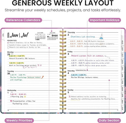 Planner 2026-2027, Monthly & Weekly Jul 2026-Jun 2027 Planner Calendar