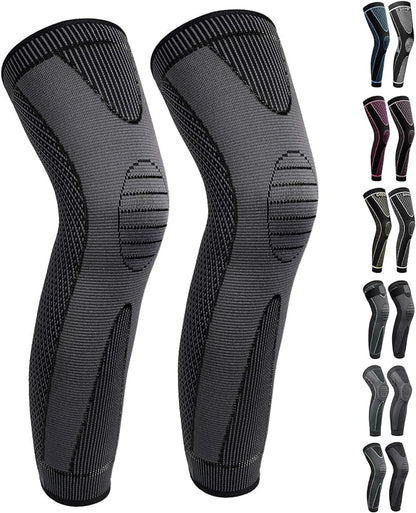 SKDK Full Leg Sleeves Long Compression Leg Sleeve Knee Sleeves Protect Leg, for Man Women Basketball, Arthritis Cycling Sport
